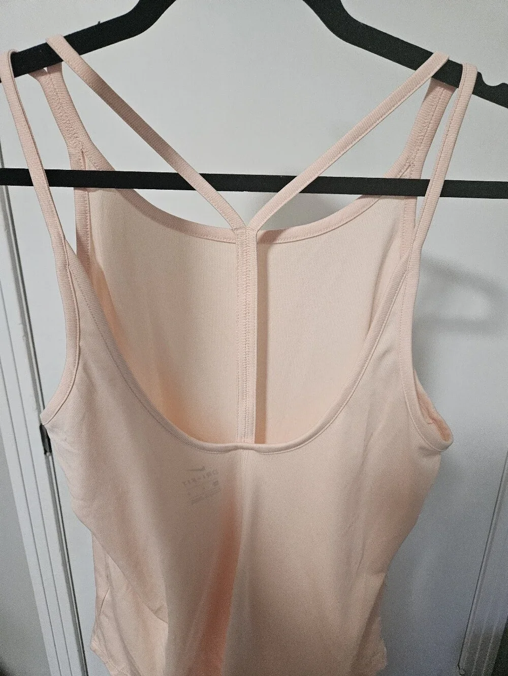 Nike Dri-FIT Light Pink Ribbed Criss Cross Back Athletic Tank Top Size Large